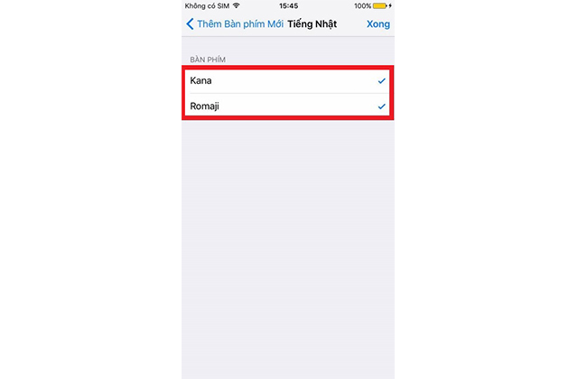 Cài tiếng Nhật trên điện thoại Lựa chọn kiểu bàn phím tiếng Nhật Kana và Romaji trên iphone