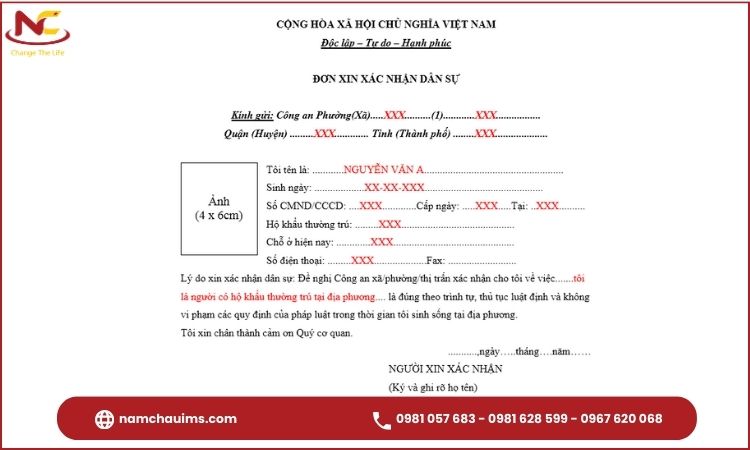 cách ghi giấy xác nhận dân sự cách ghi giấy xác nhận dân sự