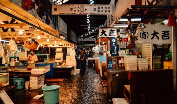 chợ hải sản ở nhật bản ueno