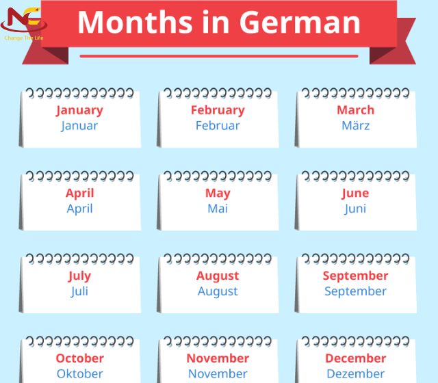 tháng trong tiếng đức tháng trong tiếng đức