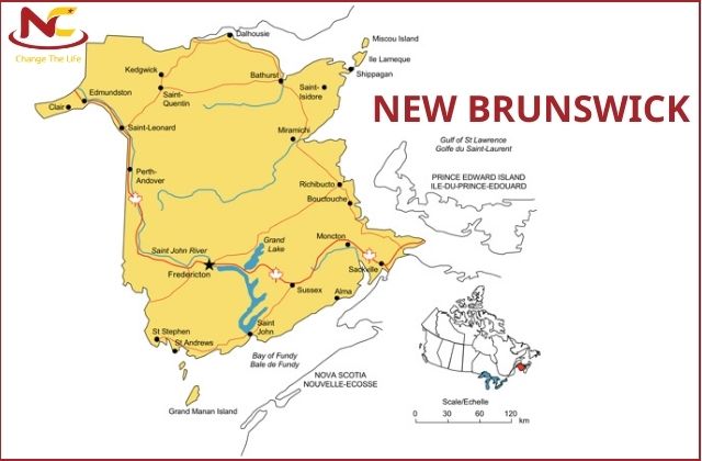 bản đồ New Brunswick