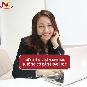 Biết tiếng Hàn nhưng không có bằng đại học nên làm việc gì?