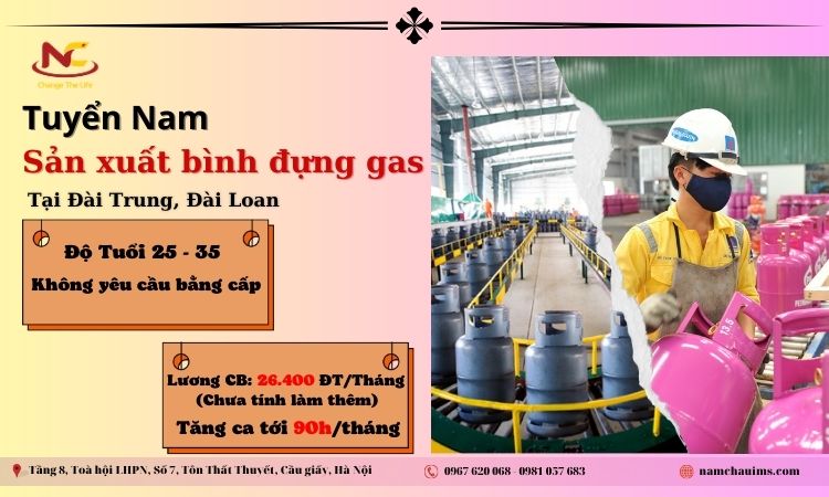 Thông báo tuyển đơn Đài sản xuất bình gas