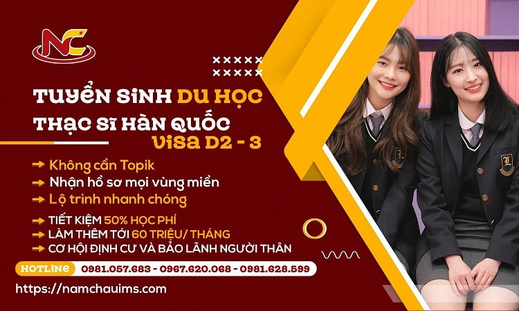 thạc sĩ hàn quốc visa d2-3
