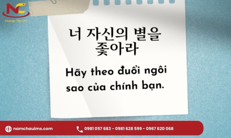 những câu nói tiếng hàn hay