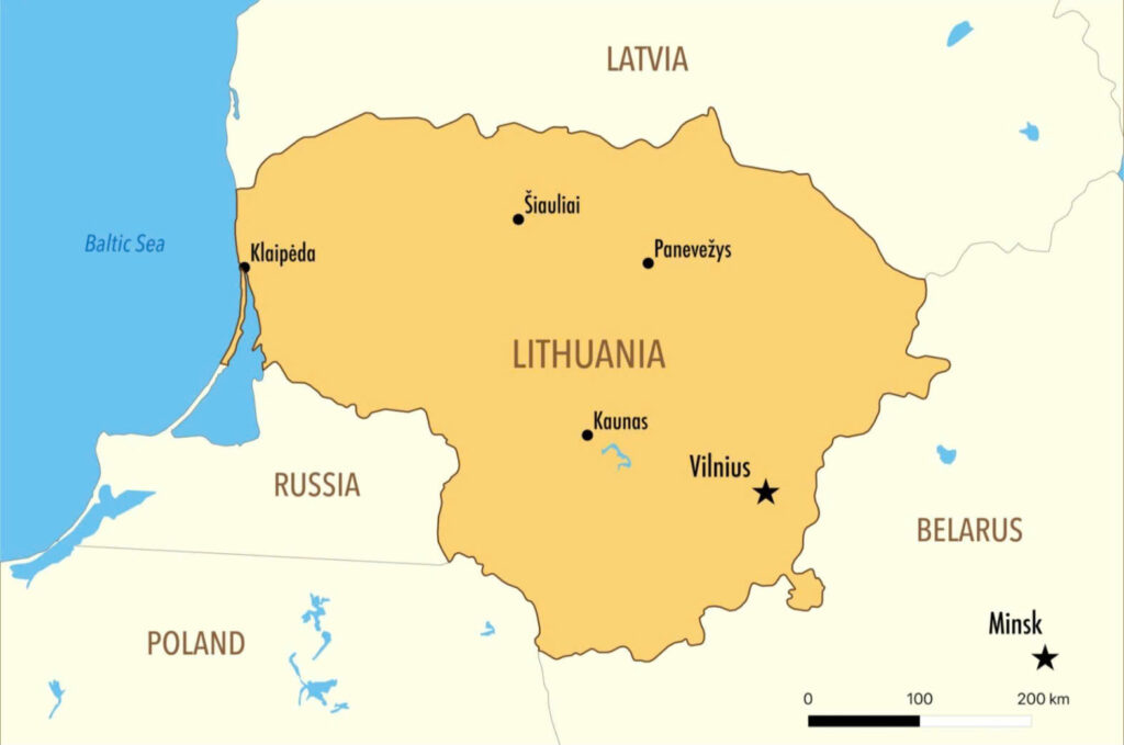 Vị trí địa lý của Lithuania